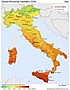 Download solar map - Italy - Global horizontal irradiation