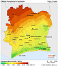Download solar map - Ivory Coast - Global horizontal irradiation