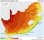 Download solar map - South Africa - Global horizontal irradiation