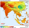 Download solar map - South And South East Asia - Global horizontal irradiation